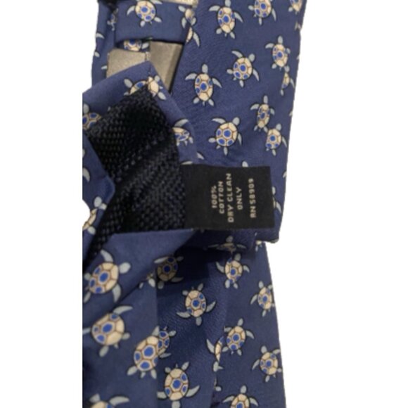 Turtles Necktie Slim Tie Roundtree & Yorke Men’s 100% Cotton - Picture 3 of 3